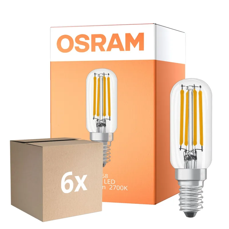 Rabatt Mehrfachpackung 6x Osram LED Special E14 Tubular Glühbirne T26 Fadenlampe Klar 4.8W 470lm - 827 Extra Warmweiß | Dimmbar - Ersatz Für 40W