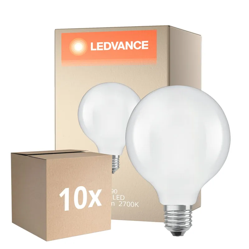 Mehrfachpackung 10x Ledvance Classic LED E27 Globe Fadenlampe Matt 3.8W 806lm - 827 Extra Warmweiß | Ersatz Für 60W Neue Ware