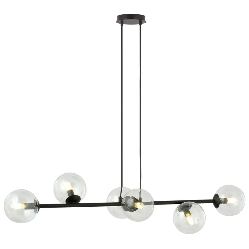 Top-Preis Emibig Pendelleuchte Rossi Stahl Schwarz | Geeignet für 6x E14 - Max 10W