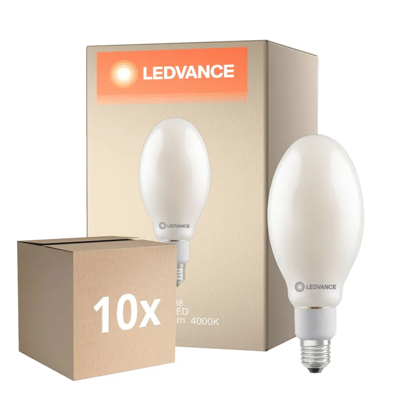 Mehrfachpackung 10x Ledvance HQL LED P E27 LED 10.8W 2000lm D - 840 Kaltweiß | Ersatz Für 50W Must-Have