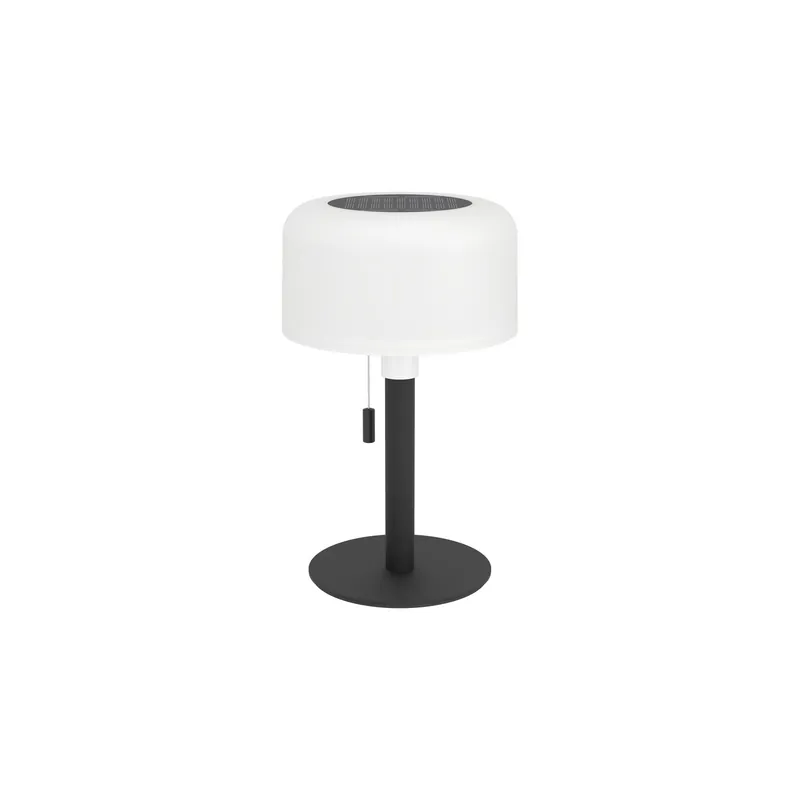 Eglo Tischlampe Montapalma Solar Stahl Schwarz 2W 190lm - 830 Warmweiß | IP54 - Dimmbar - USB-C Finale Aktion
