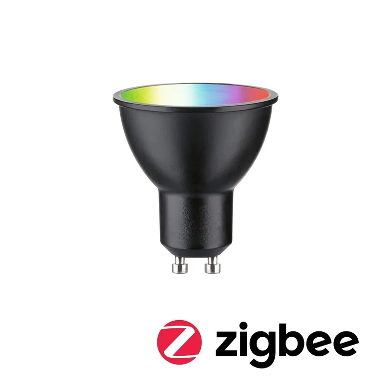 Paulmann 29148 Smart Home Zigbee LED Reflektor GU10 350lm RGBW schwarz Sichere Zahlung