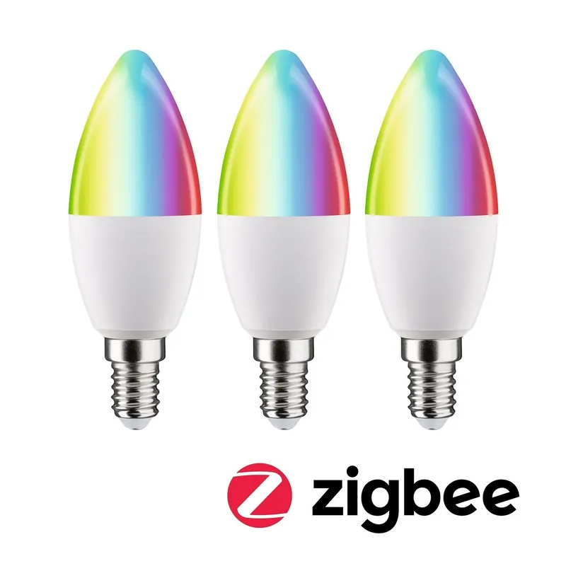 Super-Preis Paulmann 29152 Standard 230V Smart Home Zigbee LED Kerze 3er-Pack E14 470lm RGBW