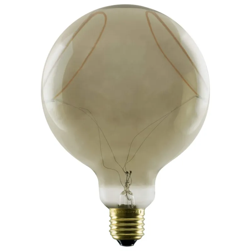 SLV 1008159 LED Globe 125 2x slanting Soft Curve smokey E27 PHASE 400lm 1900K Zertifiziert