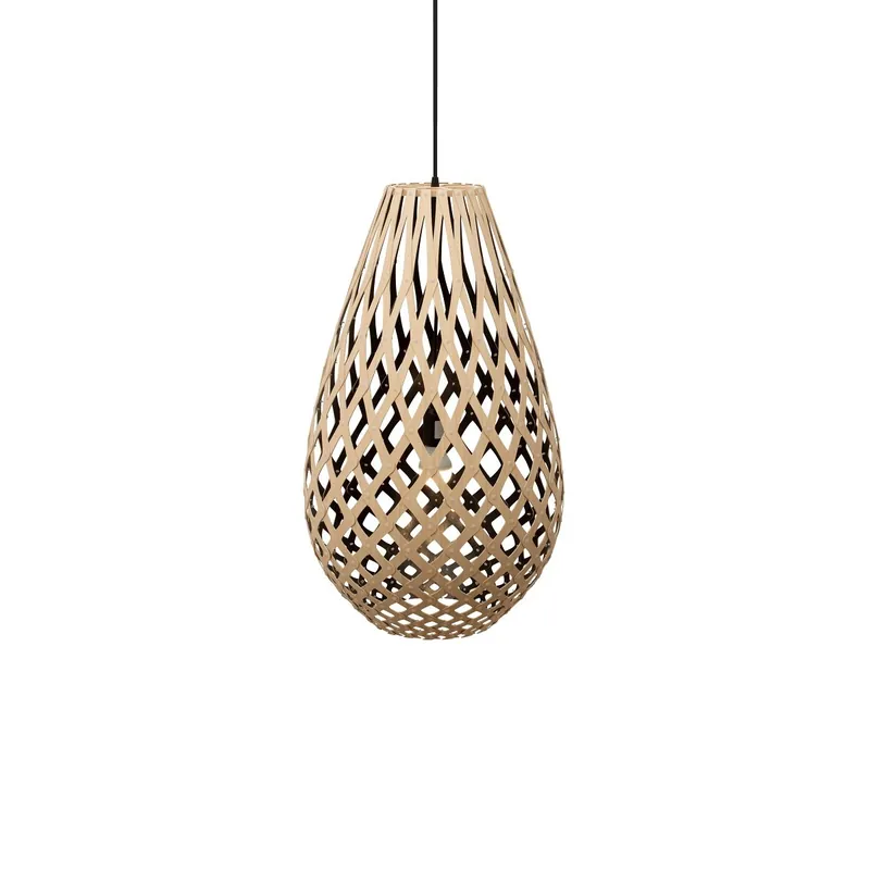 Echt David Trubridge Koura Pendelleuchte 75 cm Innen schwarz