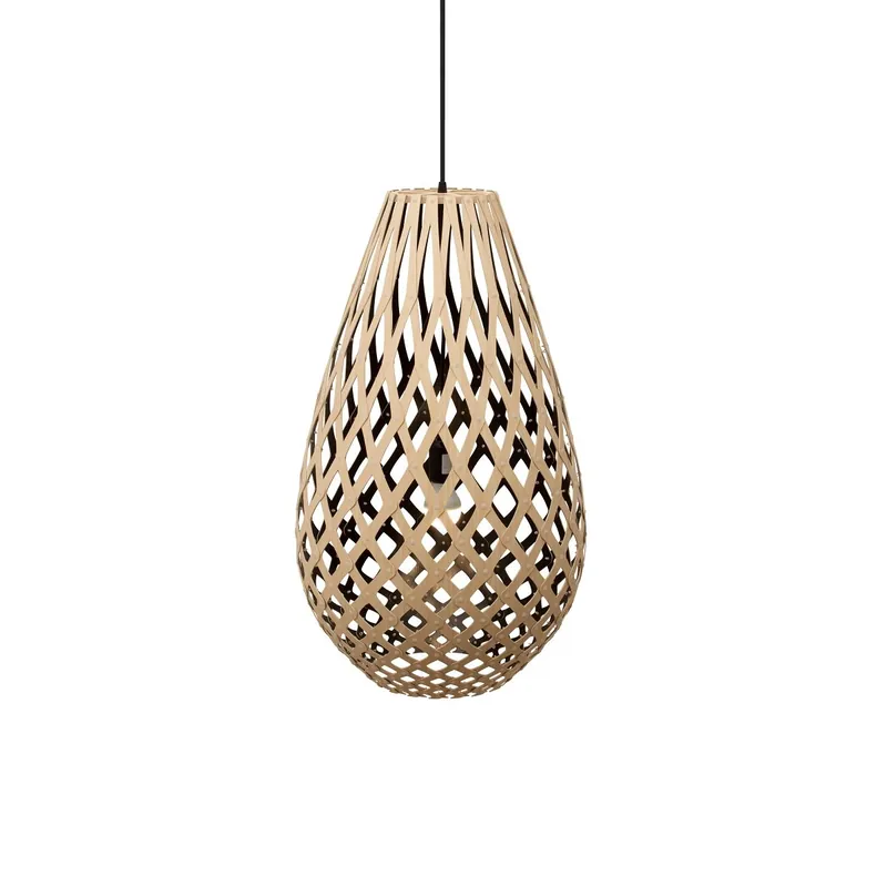 David Trubridge Koura Pendelleuchte 100 cm Innen schwarz Neue Kollektion