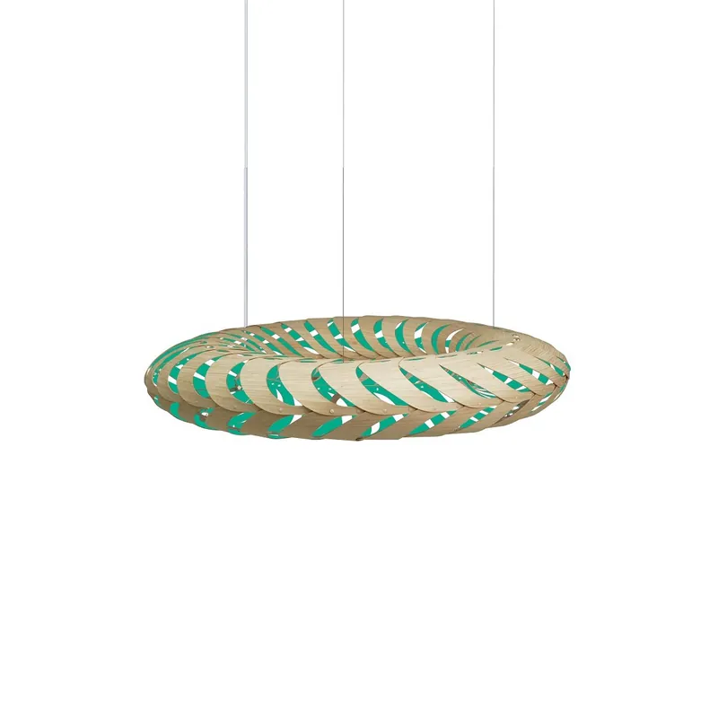 David Trubridge Maru Pendelleuchte Ø 110cm aqua Begrenztes Angebot