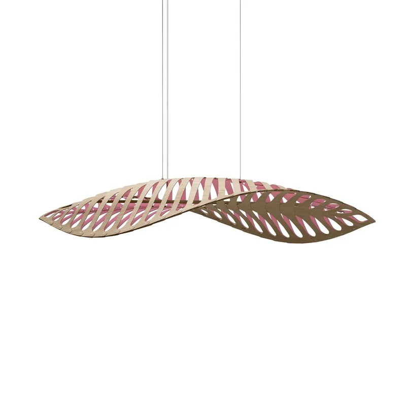 David Trubridge Navicula medium Pendelleuchte 90 cm pink Sonderaktion