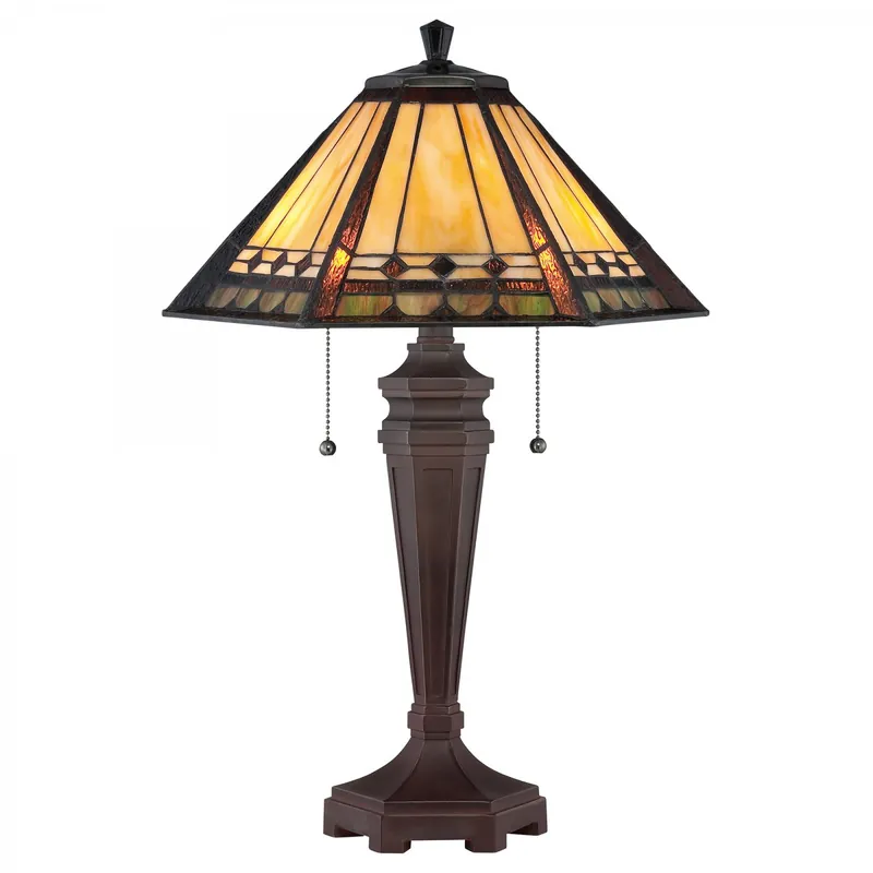 Wochenendangebot Elstead Lighting Arden Tischleuchte 2-Light Tiffany-Stil Bronze E27