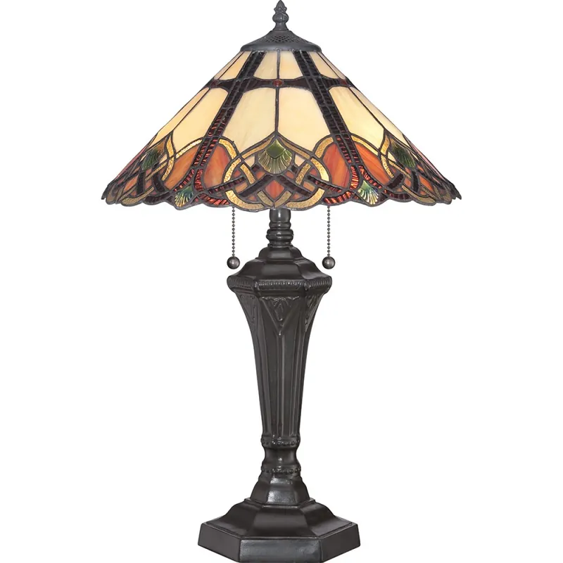 Elstead Lighting Cambridge Tischleuchte 2-Light Tiffany-Stil Bronze E27 Top-Angebot