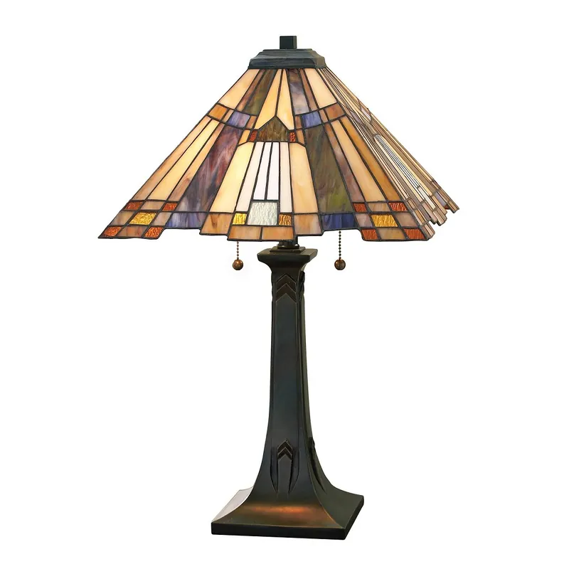 Super-Preis Elstead Lighting Inglenook Tischleuchte 2-Light Tiffany-Stil Bronze E27