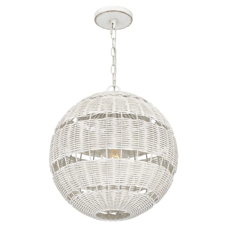 Elstead Lighting Lindendale Pendelleuchte 1-flammig Antikweiß 405mm Preis Gesenkt
