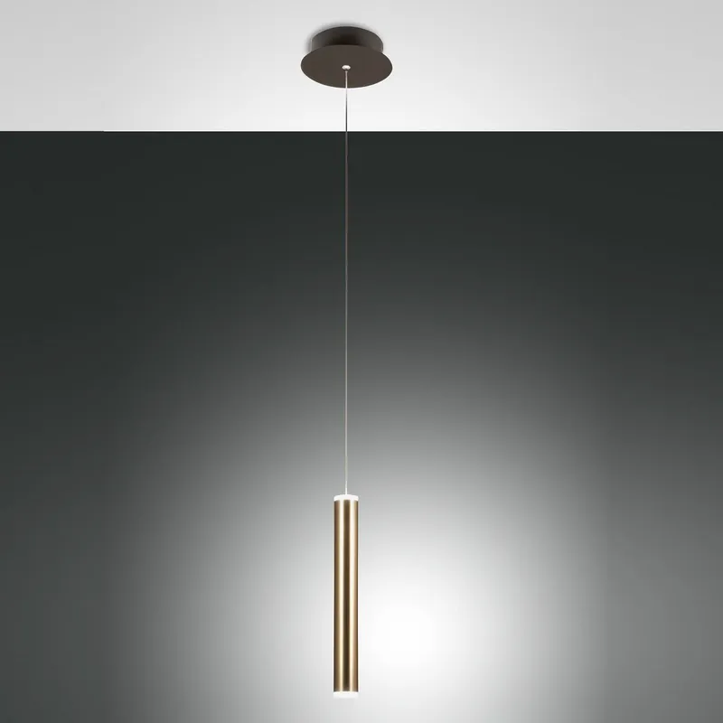 Fabas Luce 3685-40-209 LED Pendelleuchte Prado 1-flammig schwarz messing 16cm Rabatt