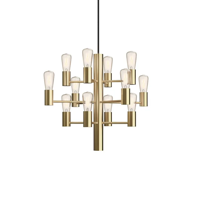 Herstal Manola Mini Kronleuchter 12-flammig messing matt E14 Mega-Angebot