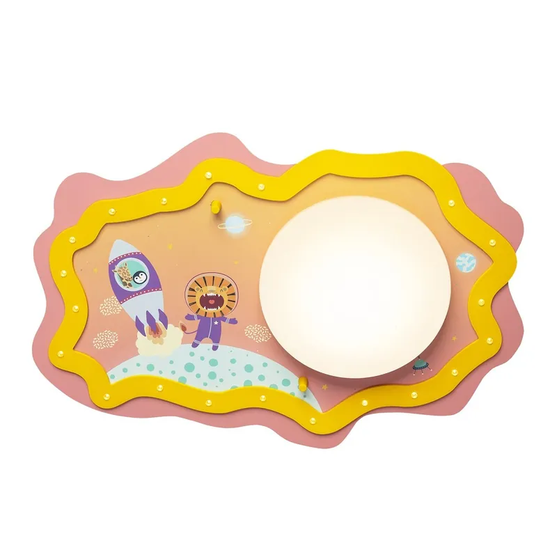 Direktkauf Elobra 140123 LED Deckenleuchte Little Astronauts Escape orange rosa 3000K