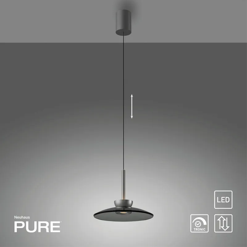 Neue Ware Paul Neuhaus 2191-15 PURE Moon Pendelleuchte platin grau