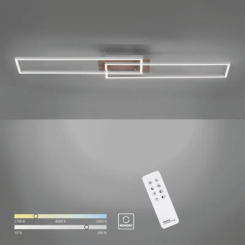 Sonderangebot Leuchten Direkt 14019-78 Deckenleuchte Iven 110c 25cm stahl Holzdekor CCT
