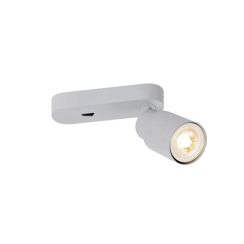 SLV 1008299 PURI 2.0 Tube Wand- und Deckenleuchte Schalter grau GU10 Expressversand