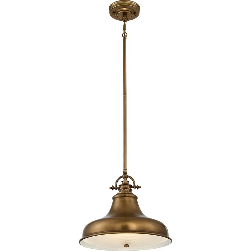 Finale Aktion Elstead Lighting Emery 1-Light Medium Pendelleuchte Messing 1-flammig E27