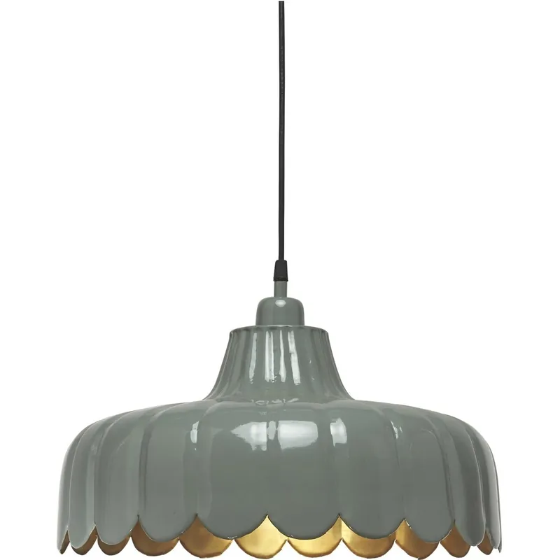 Must-Have PR Home 2834313 Pendelleuchte Wells grün Gold 43cm