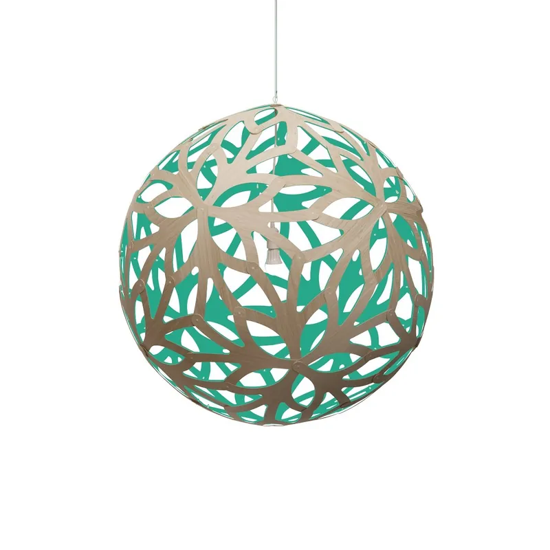 David Trubridge Floral Pendelleuchte Ø 100cm aqua Knallerangebot