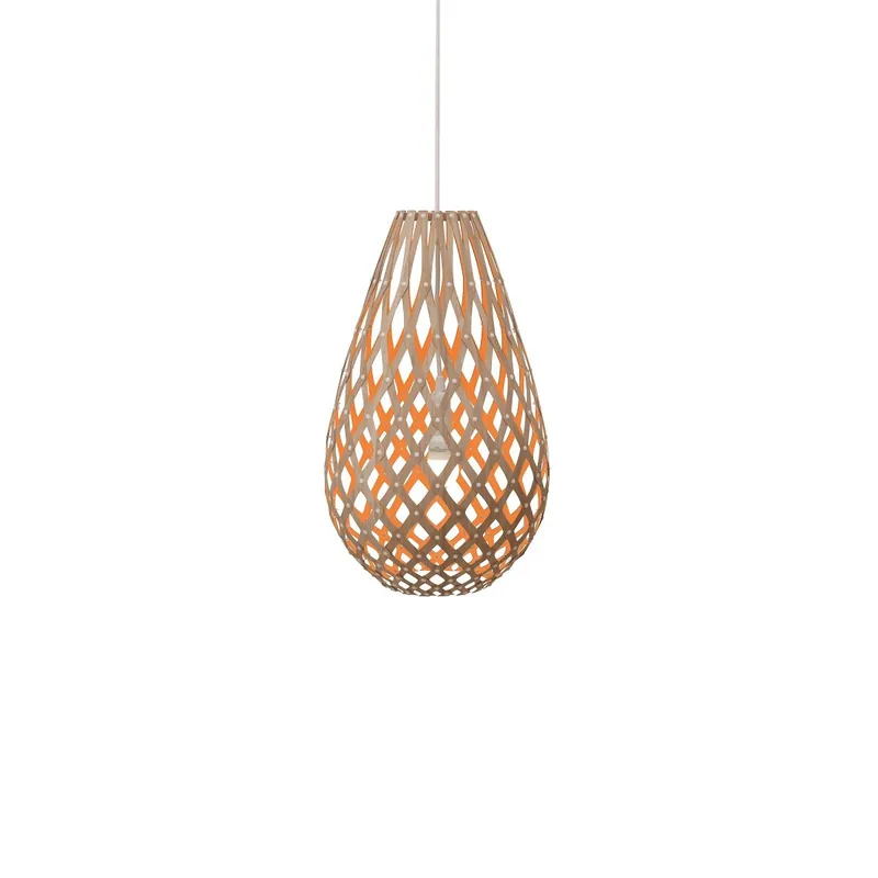 Garantierte Lieferung David Trubridge Koura Pendelleuchte 50 cm orange