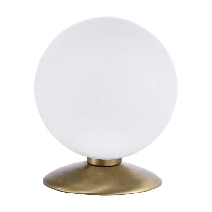 Angebot LED-Kugelleuchte, altmessing warmweiß, Touchdimmer, blendfrei, Opalglas