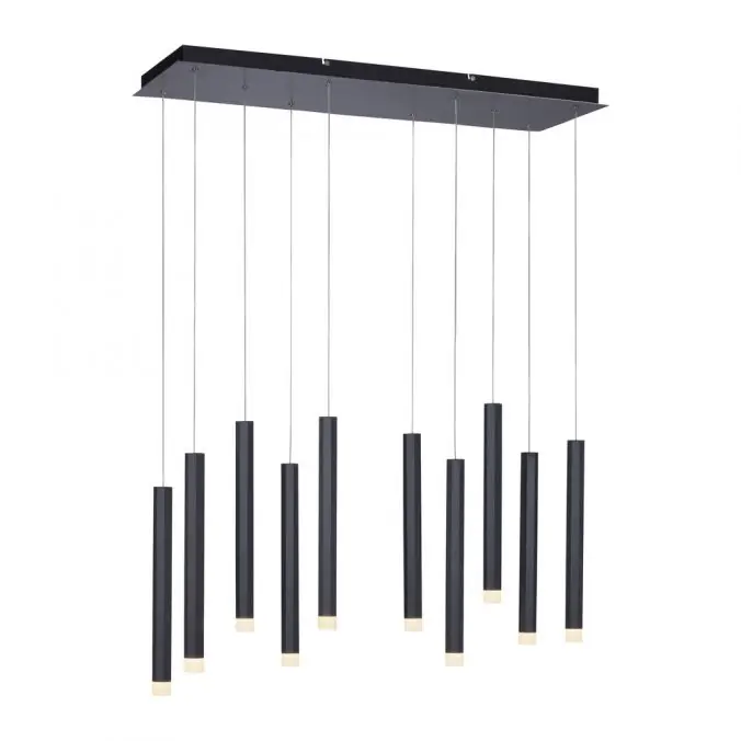 Top-Angebot LED-Pendelleuchte, Wohnzimmer, schwarz, Innenleuchte, 10-flammig