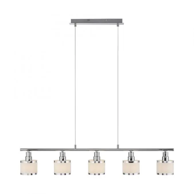 Preis Gesenkt LED Pendelleuchte 5 flammig chrom glänzend Esszimmerlampe