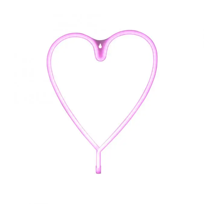 Neuheit LED Wandleuchte Herz Pink USB Acryl Schnurschalter Dekorationslampe