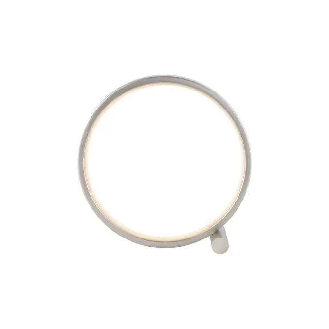 LED Tischleuchte silber ring minimalistisch Schnurschalter Beistellampe Top-Angebot