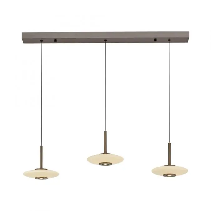 Neuhaus PURE® LED Pendelleuchte PURE Vitrum, dark-metal brown, 3-flammig Super-Preis