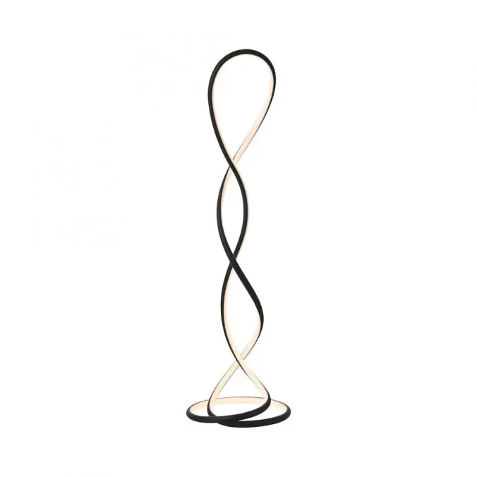 Echt LED Stehleuchte modernes Design, TWIST, schwarz,