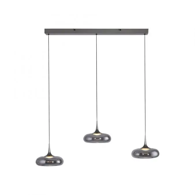 Schöner Wohnen-Kollektion LED Pendelleuchte POSH, grau, dimmbar, Comfort Lift Preisreduziert