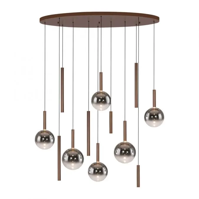 Heißes Angebot Paul Neuhaus LED Pendelleuchte BOWL, braun, dimmbar über Lichtschalter